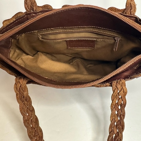 Vintage Ellepi Leather Woven Basket Braided Strap Shoulder Bag | Made in Italy - Picture 12 of 12